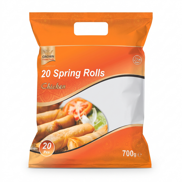 Crown Frozen Foods – Chicken Spring Rolls (20 Pieces) 700gm - Berlin Only Delivery