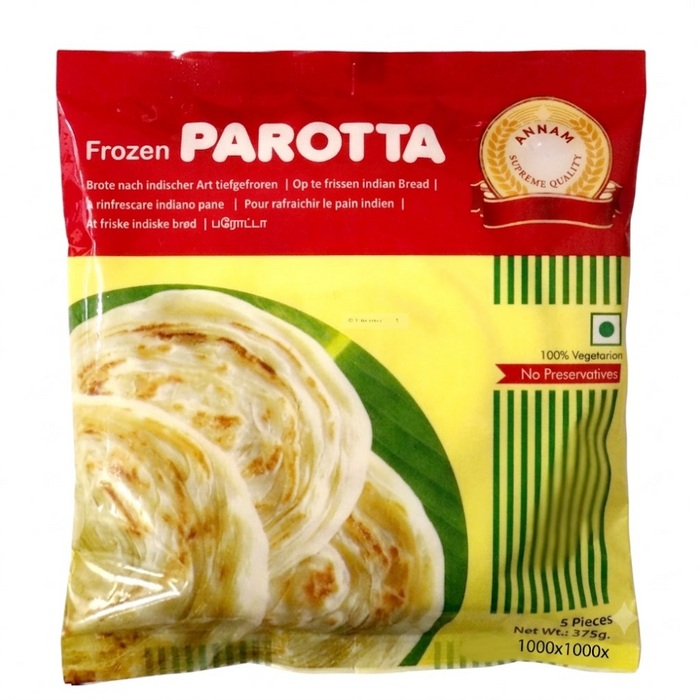 Frozen Annam Malabar Parotta (5pcs) 375gm - Only Berlin Delivery