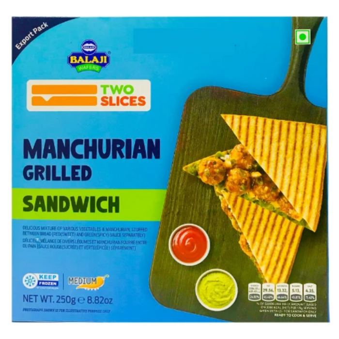 Frozen Balaji Manchurian Grilled Sandwich With Red & Green Chutney 250gm - Only Berlin Delivery