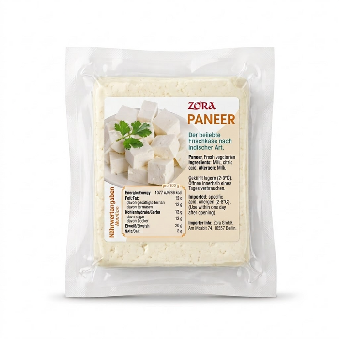 Zora - Fresh Paneer (2 x 500gm) 1kg  - Only Berlin Delivery