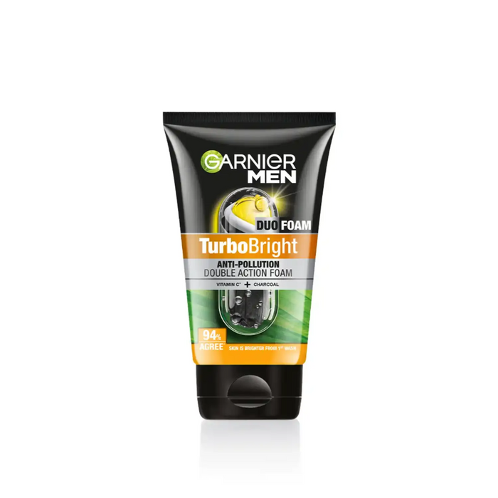 Garnier Men – Facewash Turbo Bright Black Charcoal 100gm