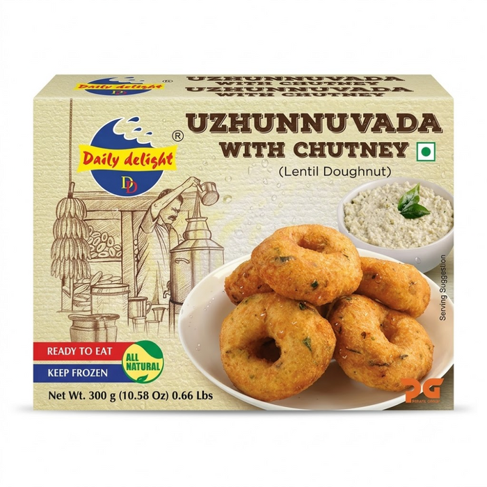Frozen Daily Delight -  Uzhunnu Vada With Chutney 300gm (Only Berlin Delivery)