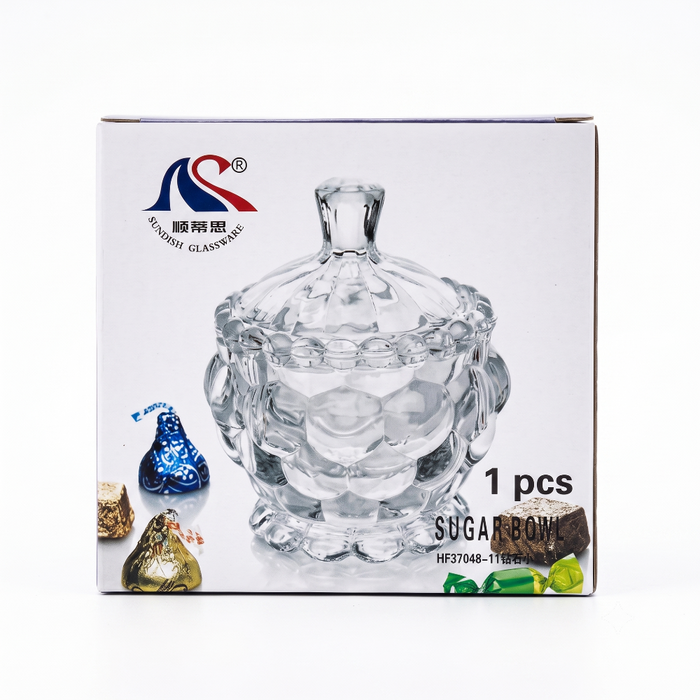 Sundish Glassware – Sugar Bowl High Quality Glass