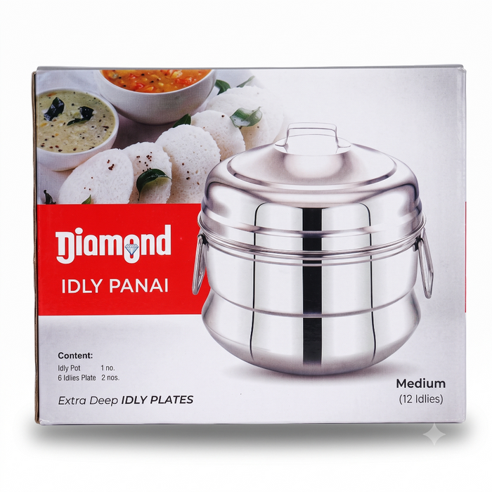 Diamond – Steel Extra Deep Idly Panal Medium (12 Idlies)