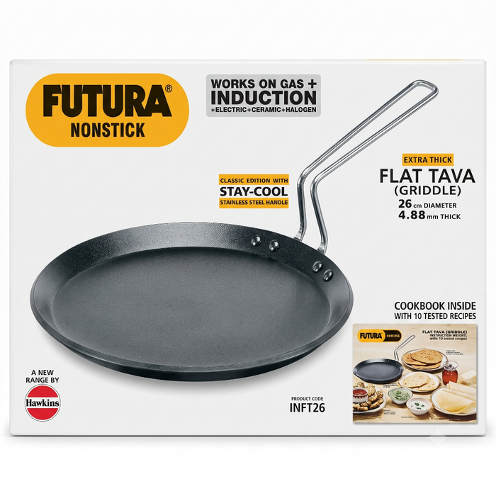 Hawkins – Futura Nonstick Extra Flat Tava 26cm