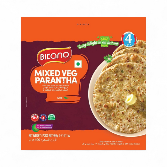 Frozen Bikano – Mixed Veg Parantha (4pcs) 400gm – Only Berlin Delivery