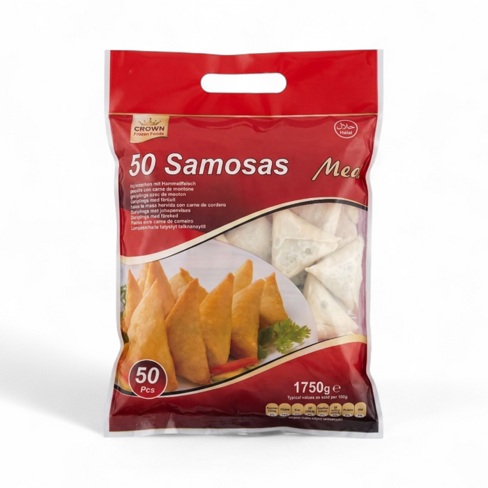 Frozen Crown – Meat Samosas (50pcs) 1750gm (Only Berlin Delivery)