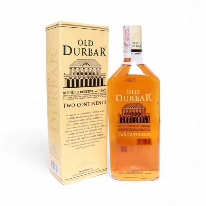 Old Durbar Reserve Whisky – Two Continents (42.8% alc) 750ml