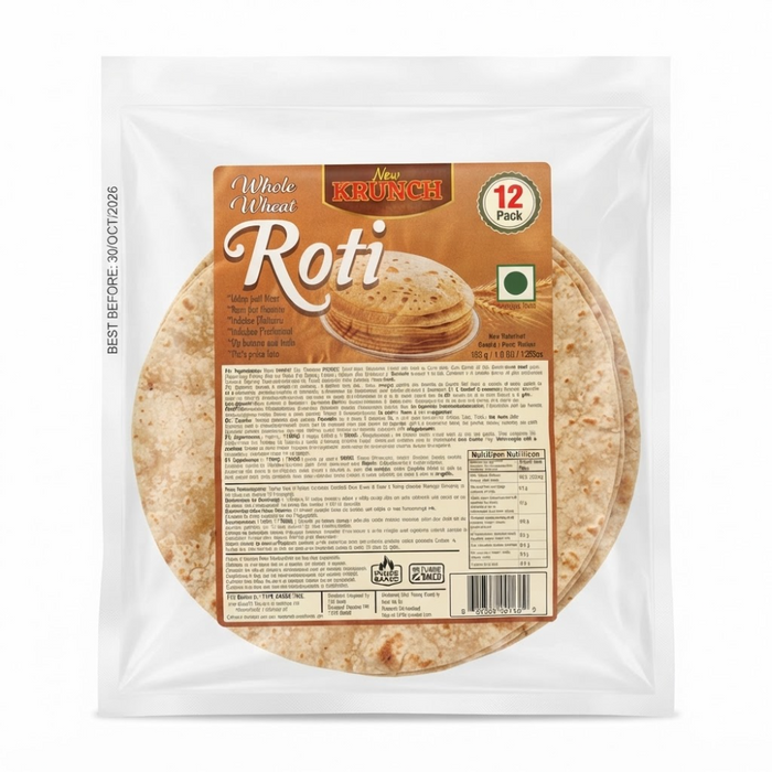 New Krunch - Whole Wheat Roti (12pcs) 500gm