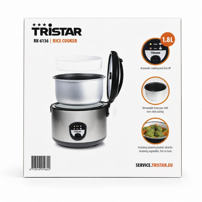 Tristar - Drum Rice Cooker (Model No: 6136) 1.8L