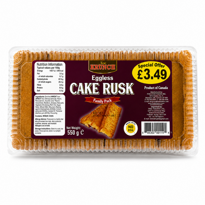 New Krunch Cake Rusk - Regular 500gm