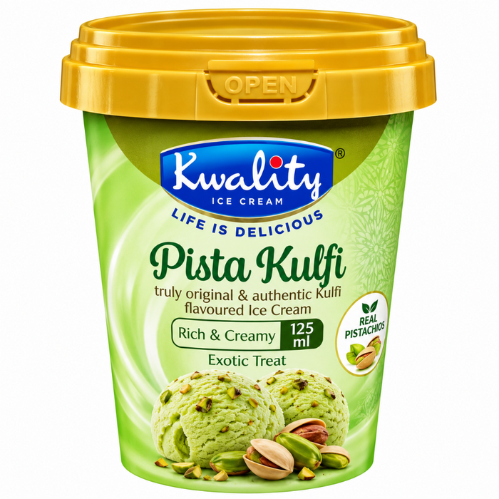 Frozen Kwality Kulfi Cup - Pista 125ml (Only Berlin Delivery)