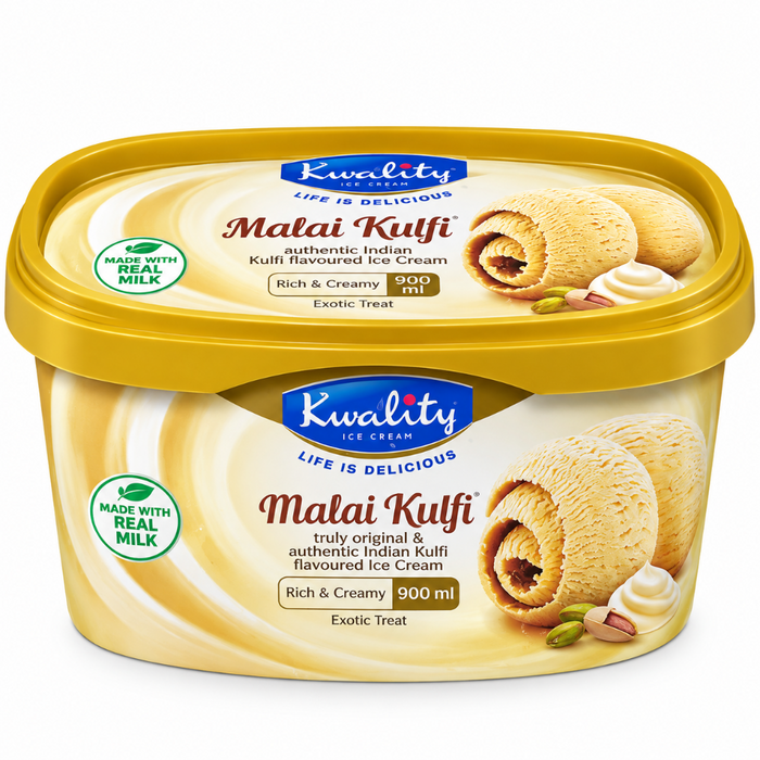 Frozen Kwality Kulfi Tub - Malai 900ml (Only Berlin Delivery)