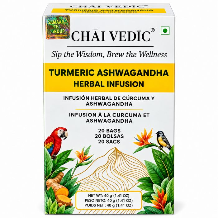 Samaara Herbal Infusion Tea - Turmeric Ashwagandha (20pcs) 40gm
