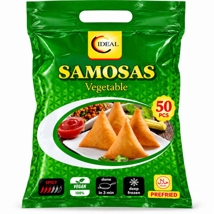 Frozen Ideal Vegetable Samosas 1.75kg (50pcs) - Only Berlin Delivery