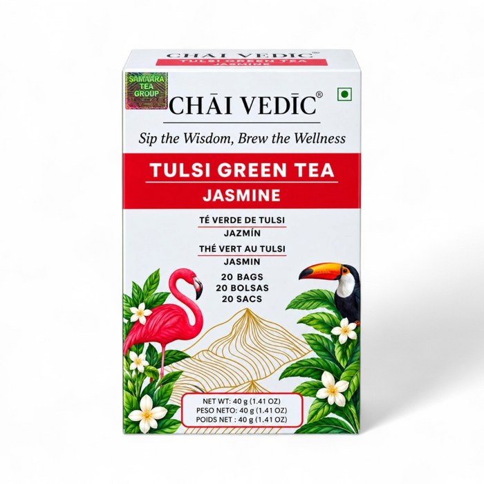 Chai Vedic Tulsi Green Tea - Jasmine (20pcs) 40gm