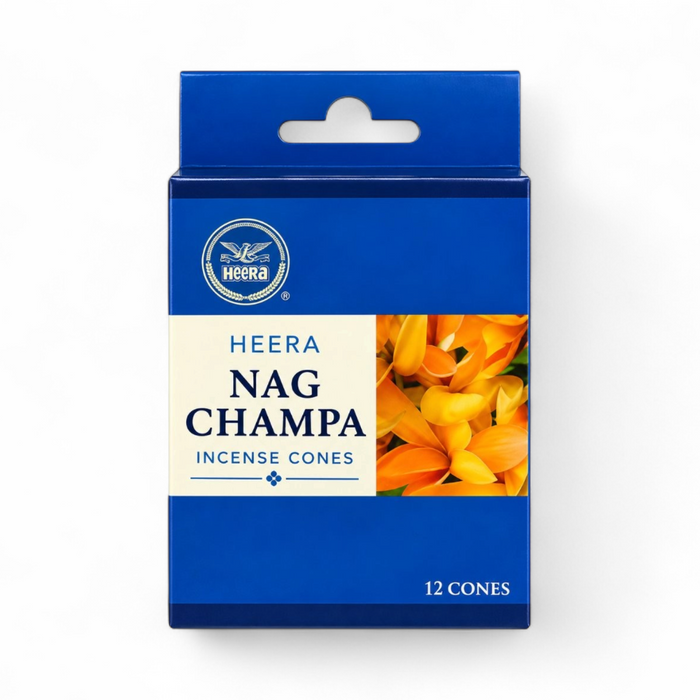 Heera Incense Cones - Nag Champa (12pcs) 40gm