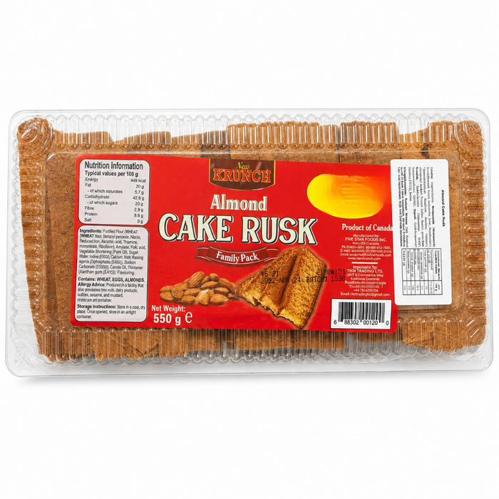 New Krunch Cake Rusk - Almond 550gm