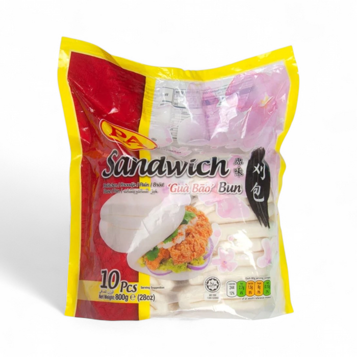 Frozen PA Sandwich - 'Gua Bao' Bun (10pcs) 800gm (Only Berlin Delivery)