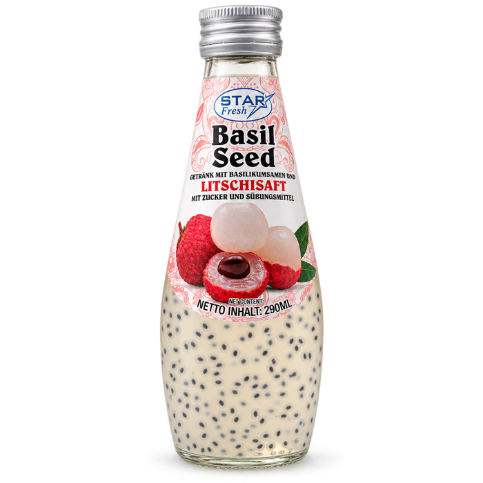 Star Fresh Basil Seed Drink - Lychee 290ml