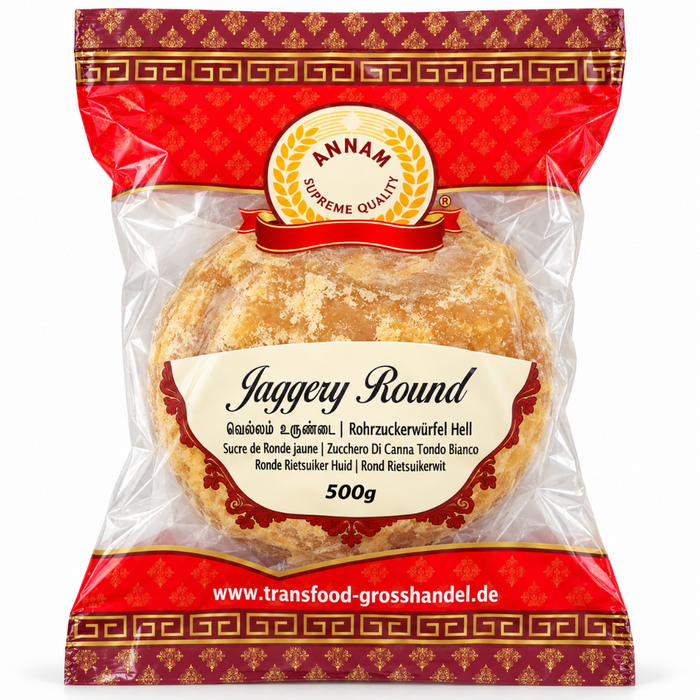 Annam White Jaggery (Round) 500gm