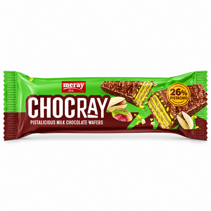 Chocray Waffers - Pistalicious Milk Chocolate 35gm