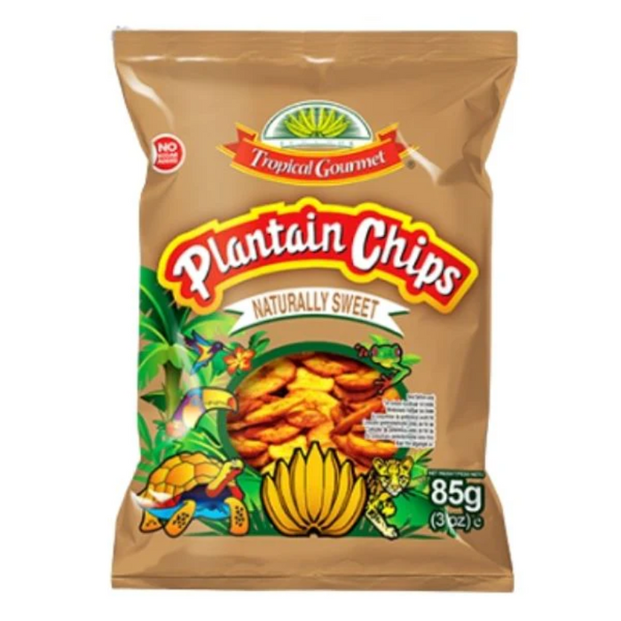 Tropical Gourmet Plantain Chips - Naturally Sweet 85gm