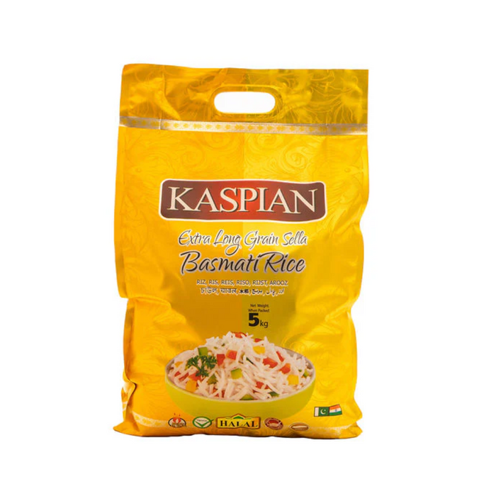 Kaspian Extra Long Basmati Rice - Sella 5kg