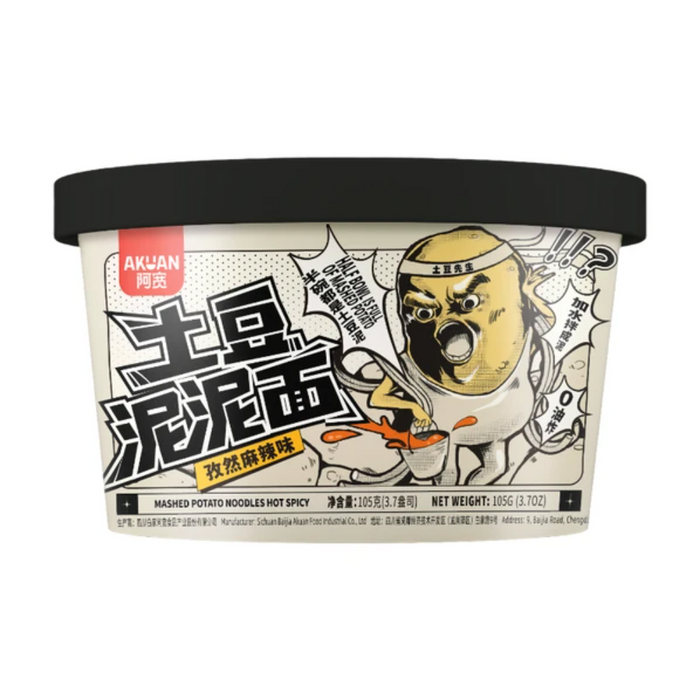 Akuan Mashed Potato With Noodles - Hot Spicy Flavor 105gm
