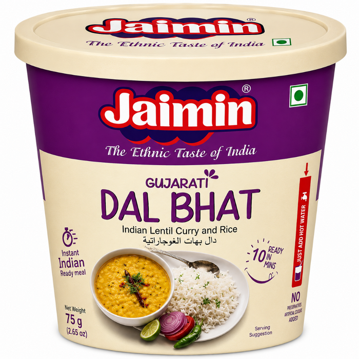 Jaimin Instant Indian Ready Meal - Gujarati Dal Bhat 75gm