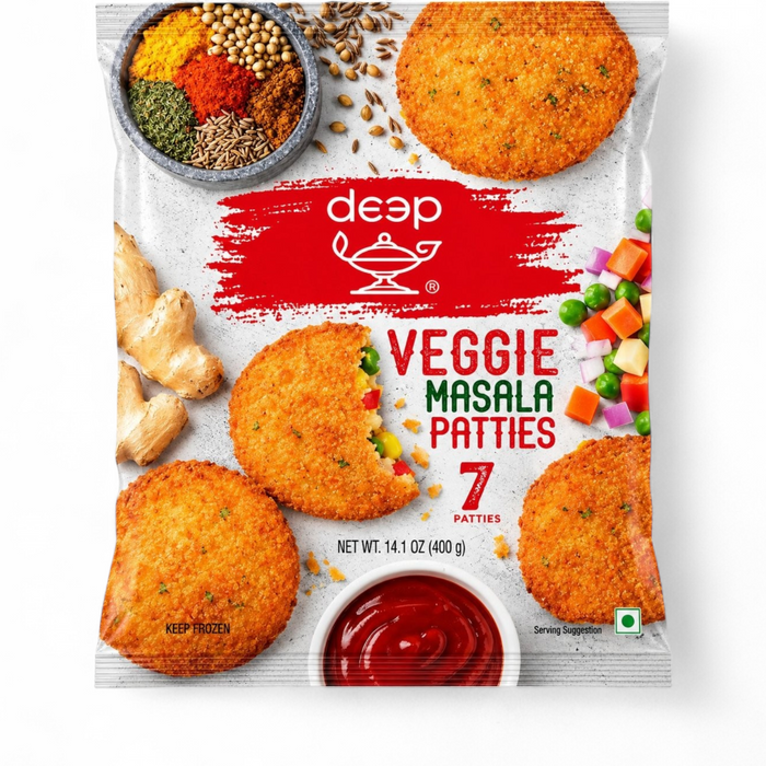 Frozen Deep Veggie Masala Patties (7pcs) 400gm - Only Berlin Delivery