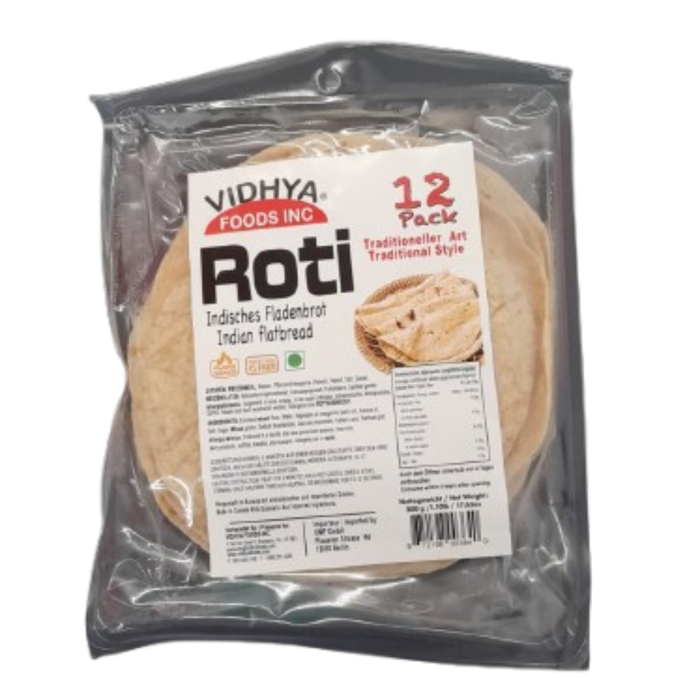 Vidhya Indian Flatbread - Roti (12pcs) 500gm