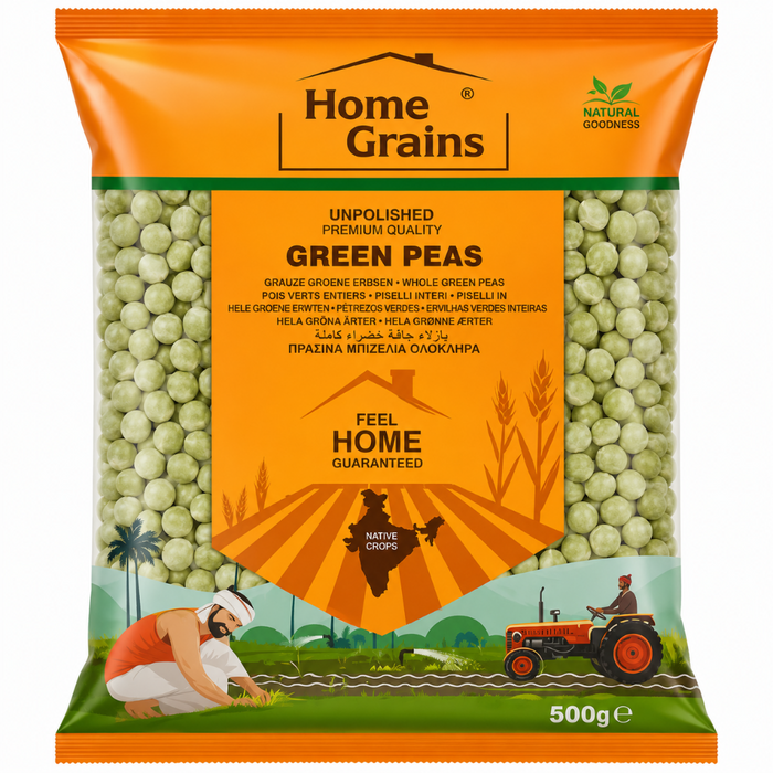 Home Grains Green Peas 500gm