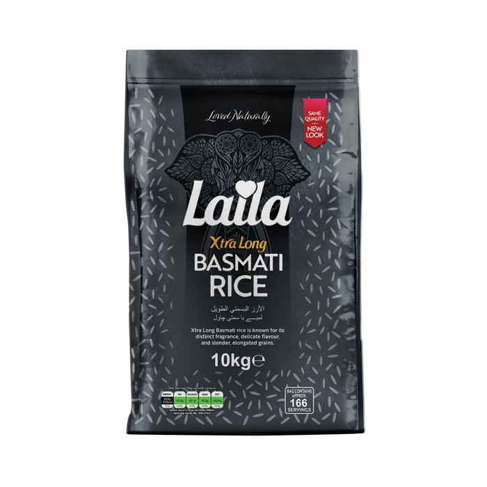 Laila Xtra Long Basmati Rice 10kg - BBE: 11.2028 (Only 1 per Order)