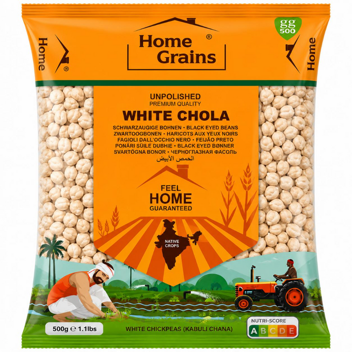Home Grains White Chola 500gm