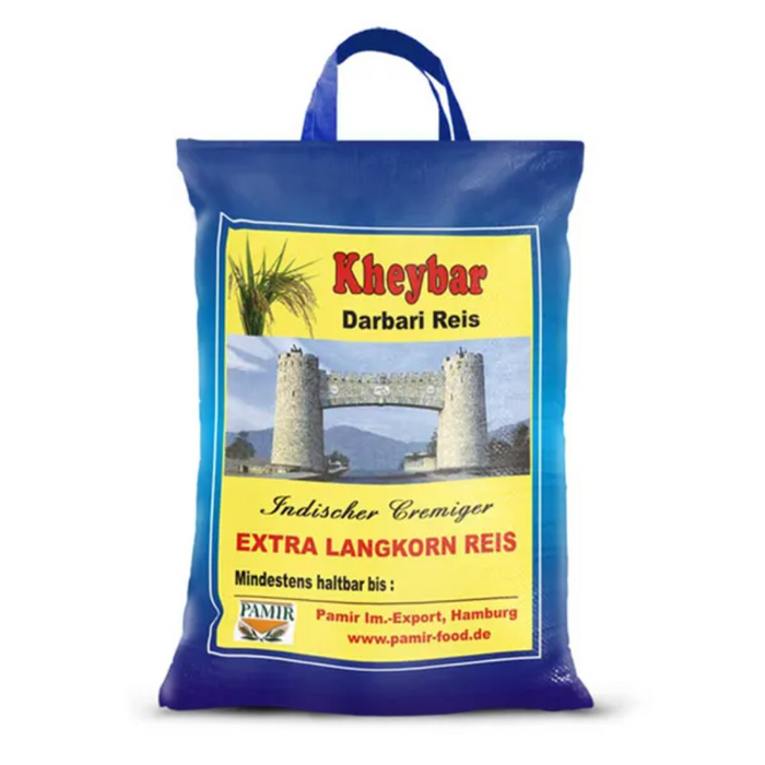Kheybar Darbari Extra Long Basmati Rice 5kg - BBE: 12.2028 (Only 1 per Order)