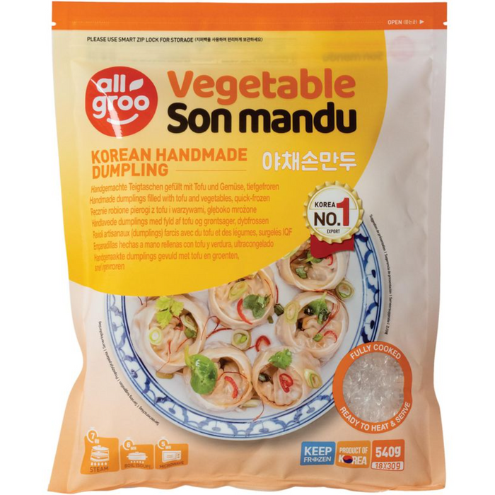 Gefrorener All Groo Son Mandu Knödel – Gemüse 540 g (nur Lieferung nach Berlin)