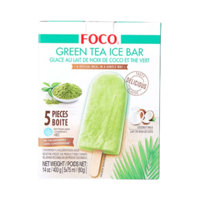 Foco Ice Bar - Green Tea (5 x 80gm) 400gm