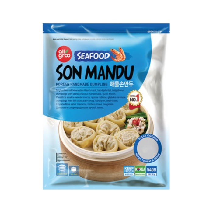 Gefrorener All Groo Son Mandu Dumpling – Meeresfrüchte 540 g (nur Lieferung nach Berlin)