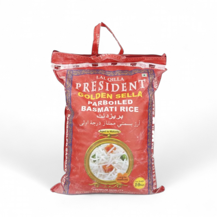 President Golden Sella Parboiled Basmati Rice 10kg - BBE: 11.2027 (Only 1 per Order)