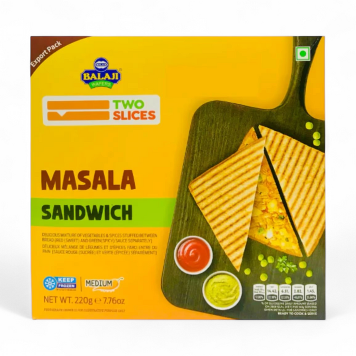 Frozen Balaji Masala Grilled Sandwich With Red & Green Chutney 220gm - Only Berlin Delivery