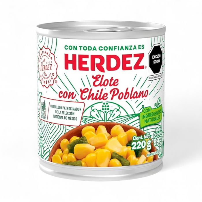 Herdez Elote con Chile Poblano 220gm