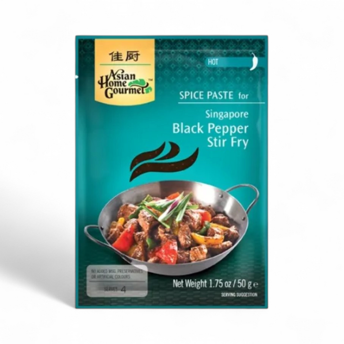 AHG Spice Paste – Singapore Black Pepper Stir Fry (Hot) 50gm