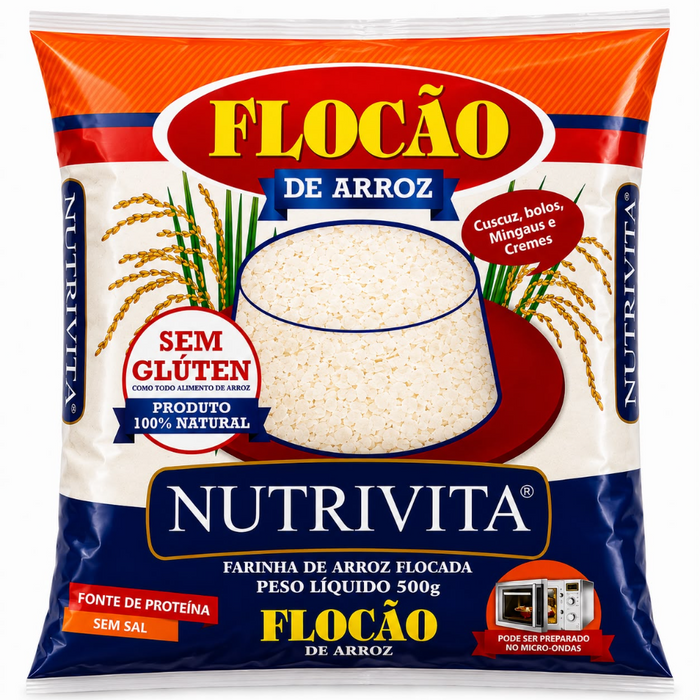 Nutrivita - Flocão de Arroz (Rice Flour) 500gm