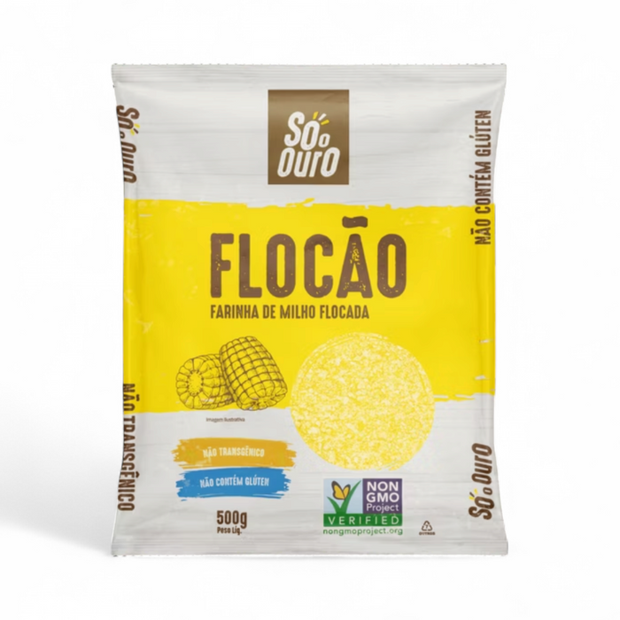 So O Ouro Flocao - Farinha De Milho Flocada 500gm