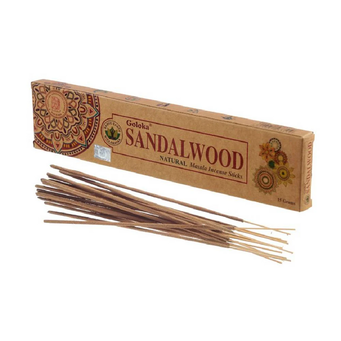 Goloka Incense Sticks - Organic Sandalwood 15gm