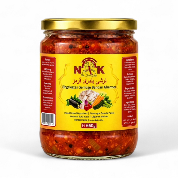 Nik - Eingelegtes Gemüse (Bandari Ghermez) 660gm
