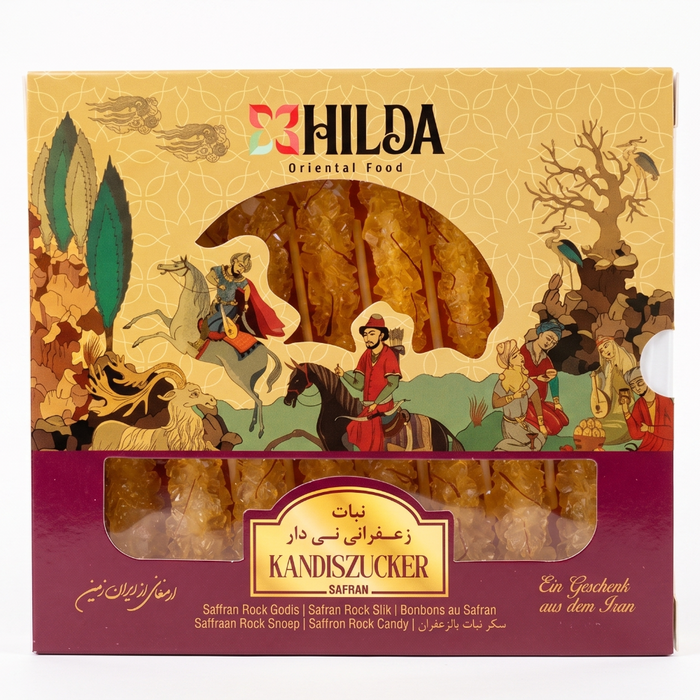 Hilda – Kandis Zucker Mit Safran (Rock Sugar with Saffron) 300gm