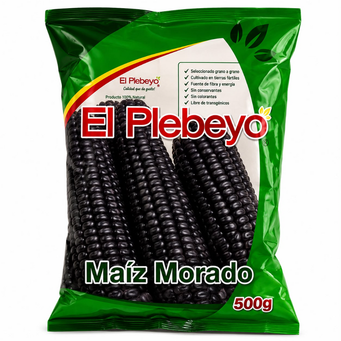 El Plebeyo Maiz Morado (Dried Purple Corn Cobs) 500gm