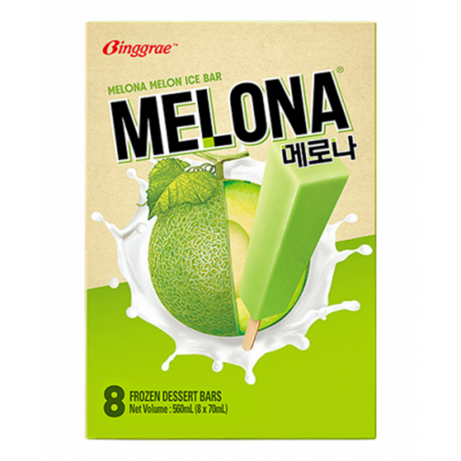 Frozen Binggrae Melona - Melon Ice Bar (8pcs) 560ml - Only Berlin Delivery